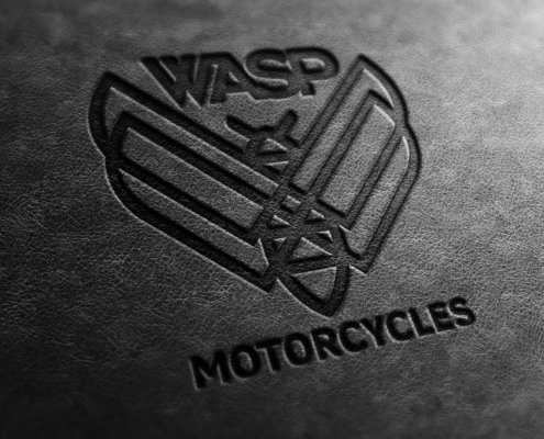 WaspMotorcycleDebossedLeatherLogo WaspMotorcycleDebossedLeatherLogo
